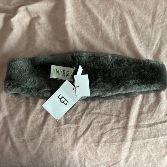 UGG Grey Warm headband UGG CHUNKY RIBBED HEADBAND KNIT EAR-WARMER WOMENS ONE SIZE  main image 3